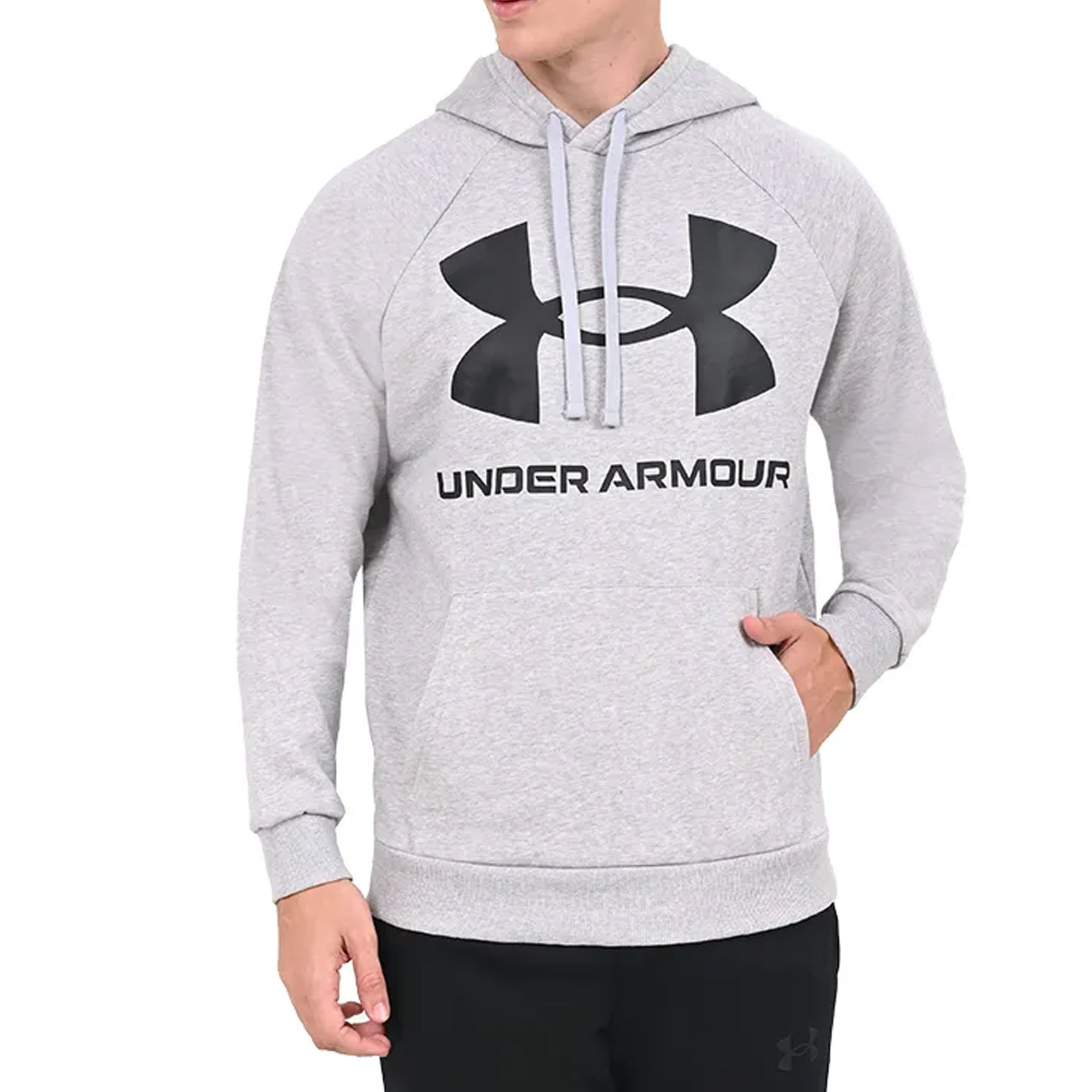 Under Armour Moletom 1357093-MGLHBK Cinza Claro MesclaPreto Poliester -2-